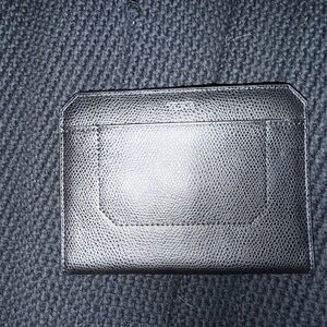 Tumi Black Textured Leather Card & Passport Holder